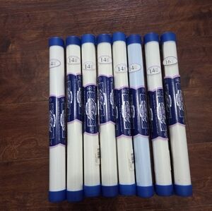 Charles Craft 15X18 White Blue Antique White Aida Cross Stitch Fabric Lot of 8